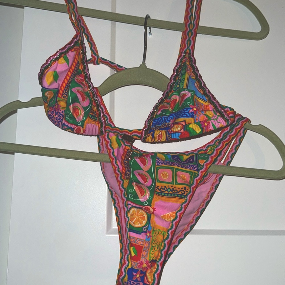 KULANI KINI beaded italian summer bikini set